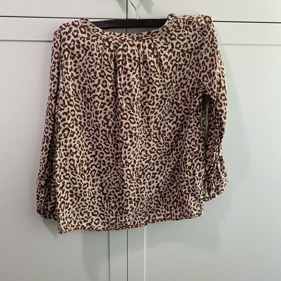 Jcrew cheetah Linen blouse - Picture 4 of 4